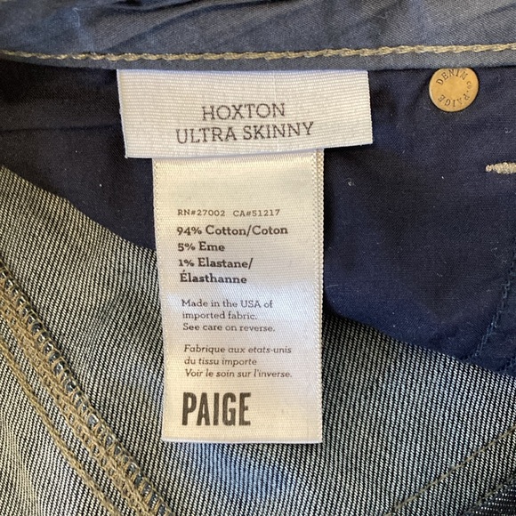 Paige denim- Hoxton Ultra Skinny- high quality denim that never quits - Picture 3 of 11